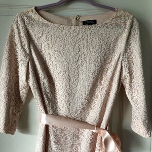 NWOT Tahari Embellished Net Flared Dress